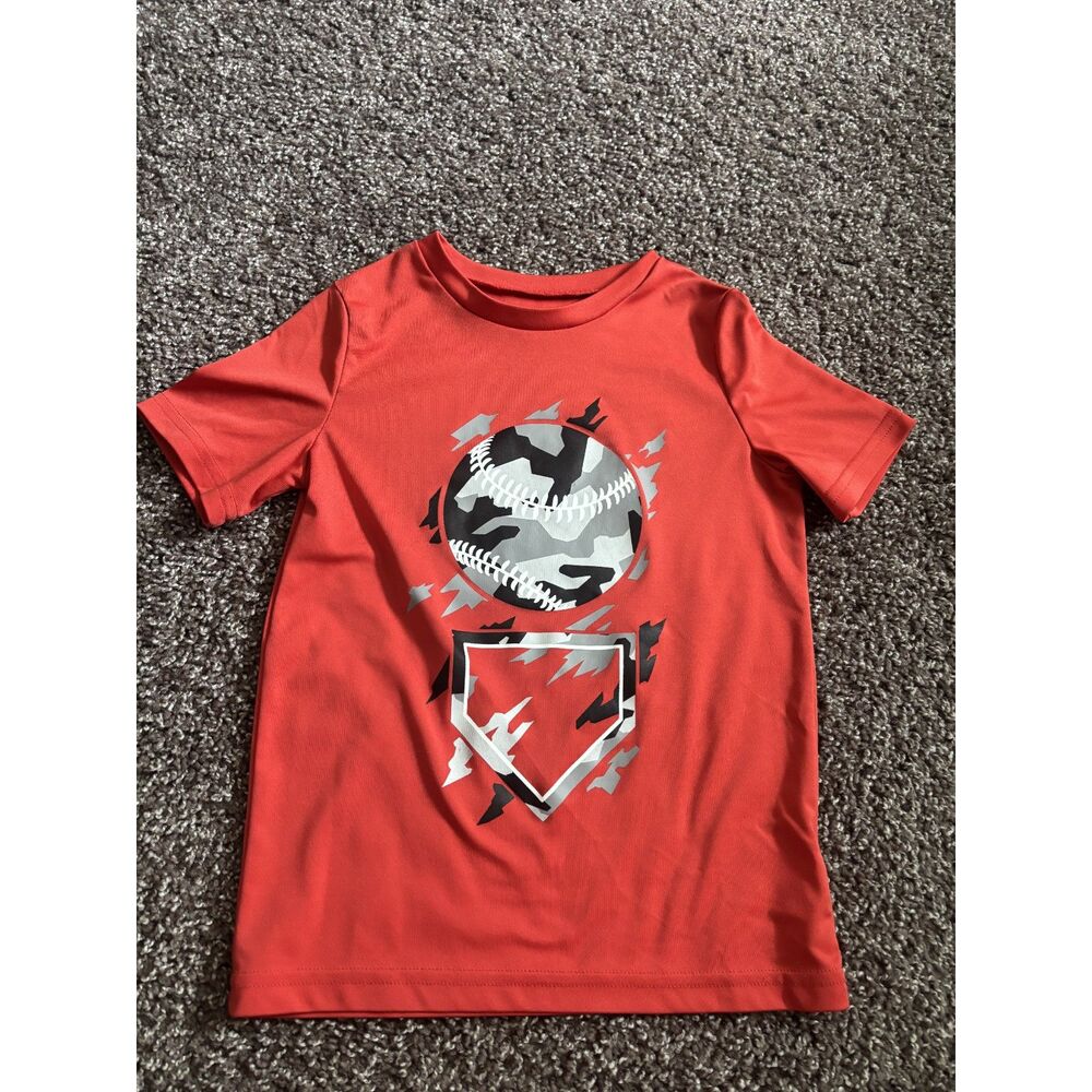 No Brand Boys Graphic Baseball T-Shirt Size 6 Red